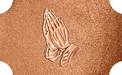 DLP517 516 CP SH CP Copper Praying Hands Shimmer Copper